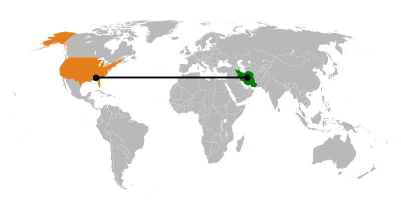 Amerika İran arası kaç kilometre?