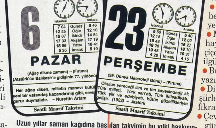 Saatli maarif takvimi nedir? Özellikleri nelerdir?