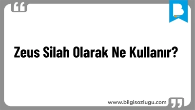 Zeus Silah Olarak Ne Kullanır?